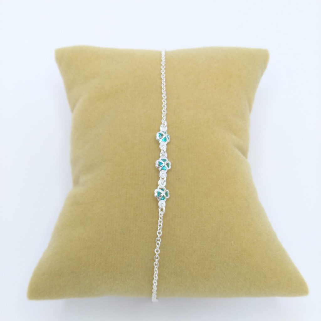 Pulseira Trevo 3 pedras